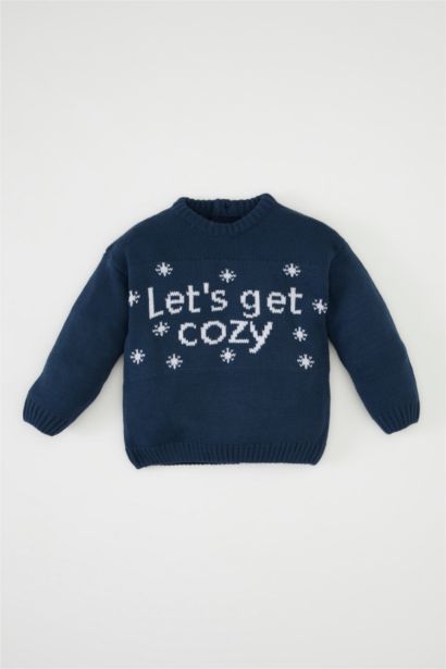 Baby Boy Letter Printed Knitted Pullover