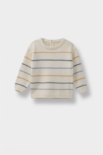 Baby Boy Regular Fit Striped Pullover