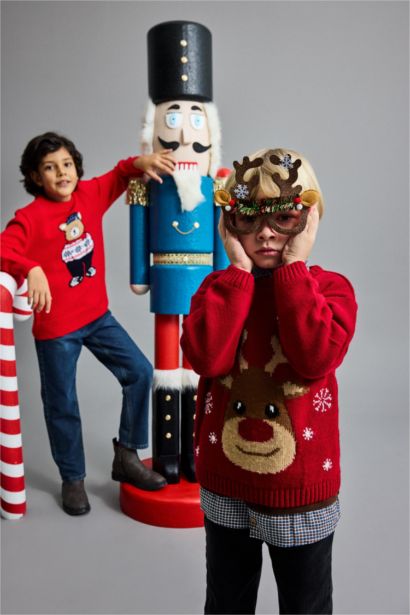 Baby Boy Christmas Themed Regular Fit Pullover