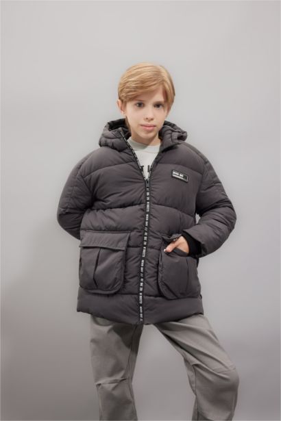 Boy Hooded Water Repellent Coat