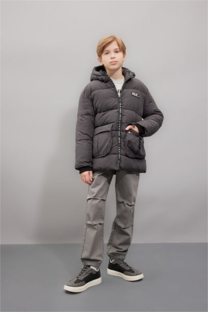 Boy Hooded Water Repellent Coat