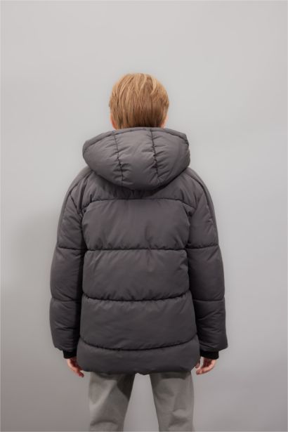 Boy Hooded Water Repellent Coat