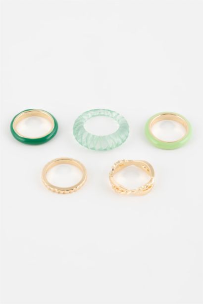 Woman 5 Colorful Rings