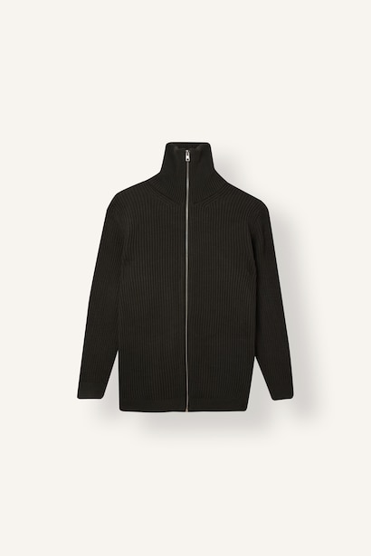 Standard Fit Turtleneck Knitted Cardigan