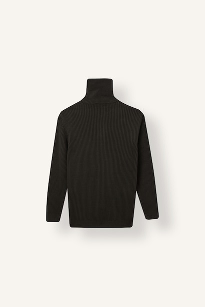 Standard Fit Turtleneck Knitted Cardigan