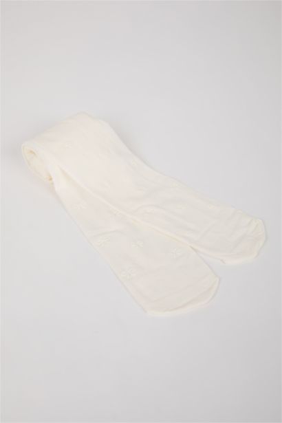 Baskılı 40 Denye Külotlu Çorap Kız Bebek