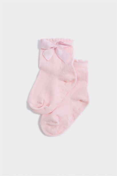 Длинные носки из хлопка для малышей девочек, 2 пары