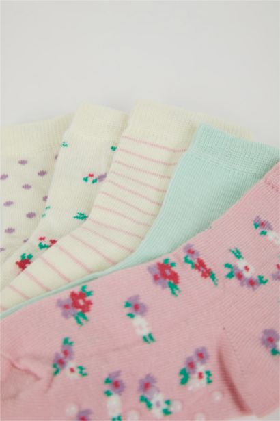 Baby Girl Seamless 5 Piece Cotton Long Socks