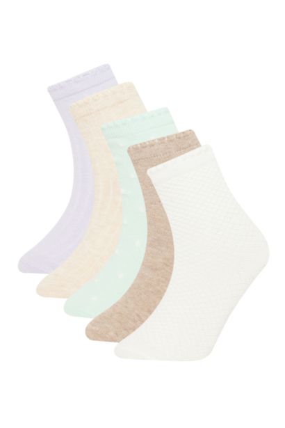 Baby Girl Seamless 5 Piece Cotton Long Socks