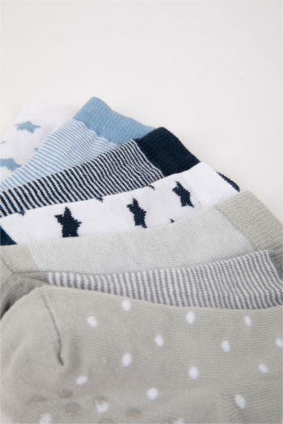 Baby Boy Striped Seamless 7 Piece Cotton Long Socks