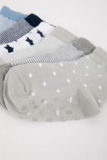 Baby Boy Striped Seamless 7 Piece Cotton Long Socks