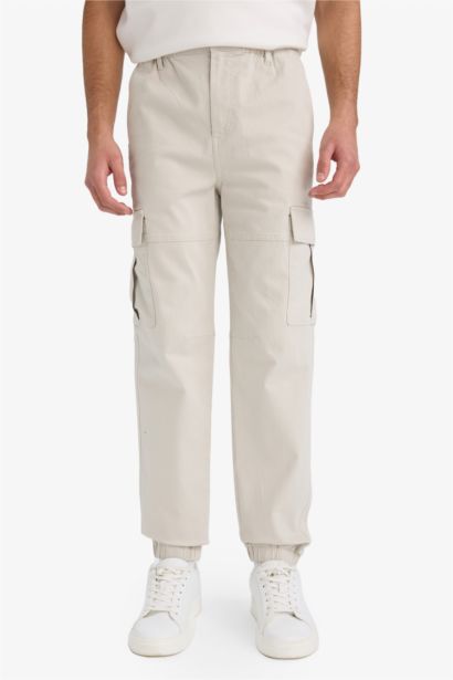 Regular Jogger Kargo Cepli Gabardin Pantolon