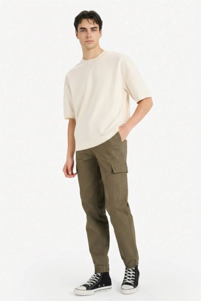 Regular Jogger Kargo Cepli Gabardin Pantolon