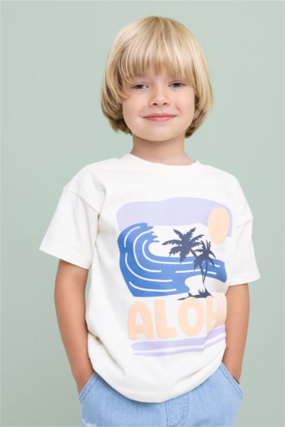 Baby Boy Regular Fit Palm Tree Patterned T-Shirt