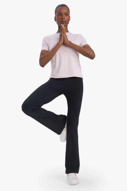 DeFactoFit flare fit спортивные брюки с высокой талией, поддержкой и стандартной длиной
