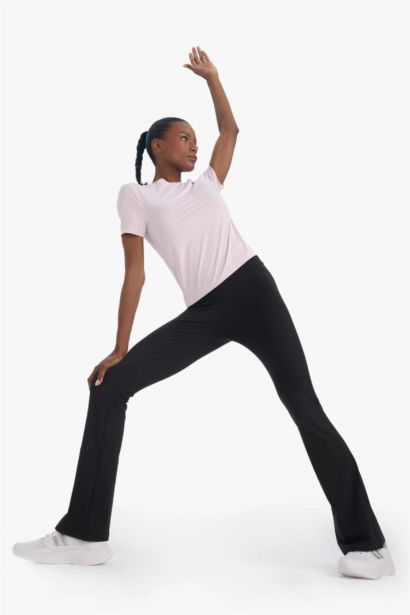 DeFactoFit flare fit спортивные брюки с высокой талией, поддержкой и стандартной длиной