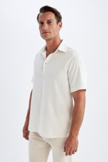 Regular Fit Textured Short Sleeve Shirt