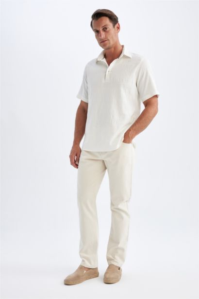 Regular Fit Textured Short Sleeve Shirt