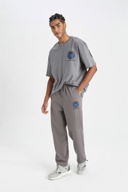 Wıde Straıght  Kalın Sweatshirt Kumaşı Jogger