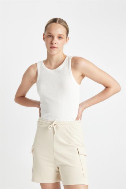 Straight Leg Thick Fabric Shorts