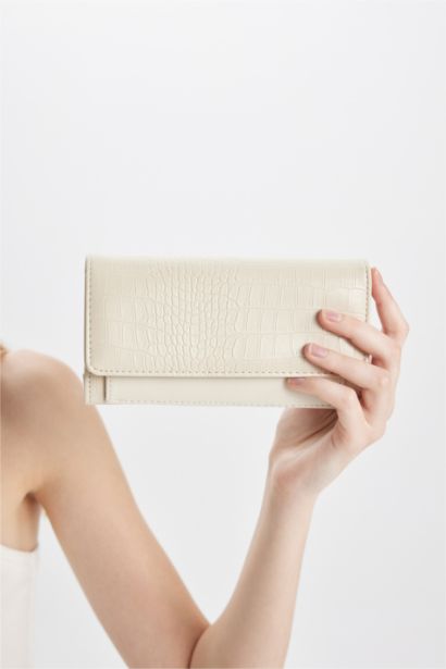 Kadın Kroko Desenli Suni Deri Cüzdan