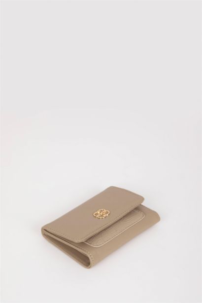 Kadın Toka Detaylı Kroko Desenli Suni Deri Cüzdan