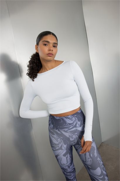 Crop Crew Neck Sports T-Shirt