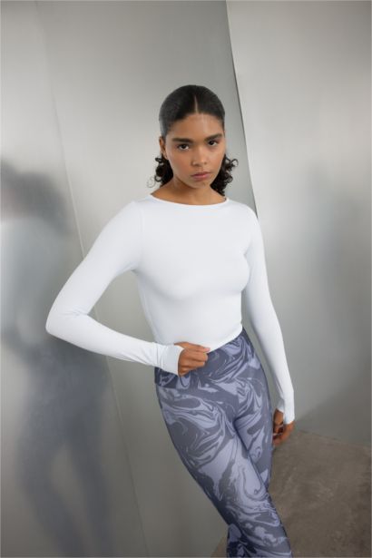 Crop Crew Neck Sports T-Shirt