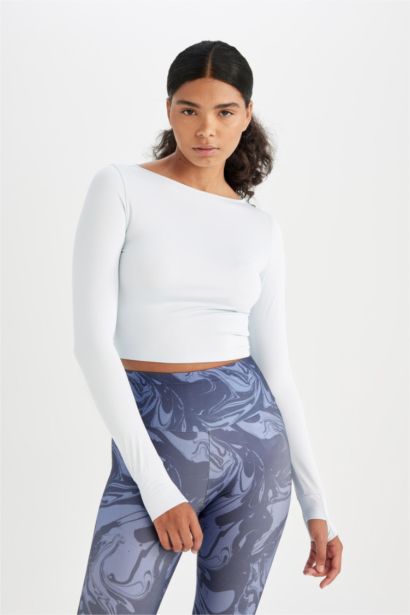 Crop Crew Neck Sports T-Shirt