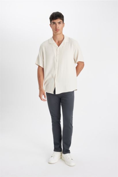 Slim Fit Super Skinny Hem Trousers