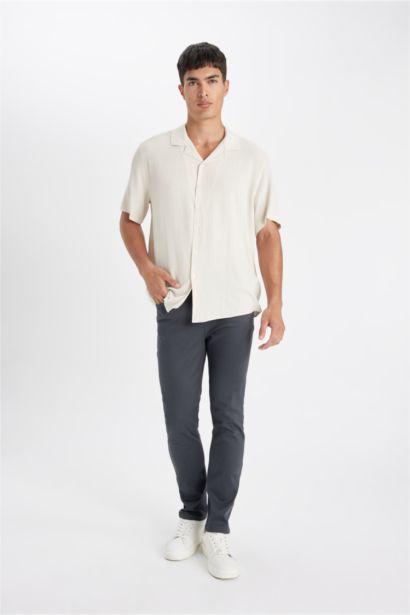 Slim Fit Super Skinny Hem Trousers