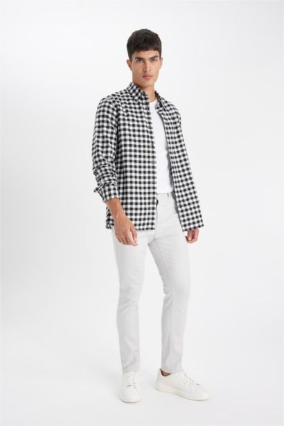 Slim Fit Super Skinny Hem Trousers