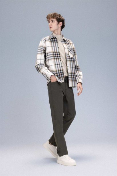 Slim Fit Super Skinny Hem Trousers