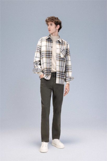 Slim Fit Super Skinny Hem Trousers
