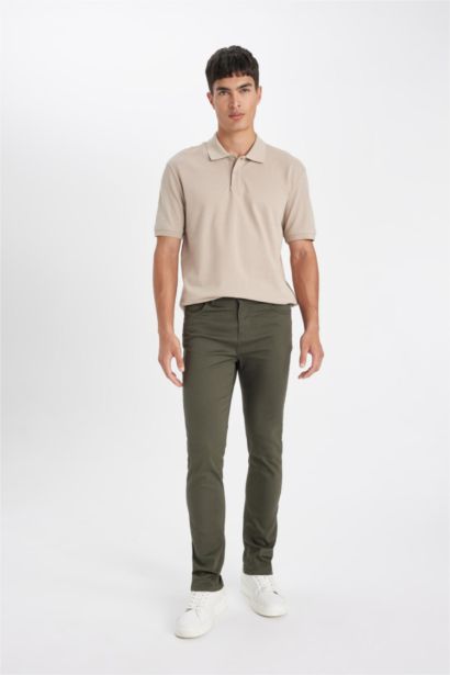 Slim Fit Super Skinny Hem Trousers