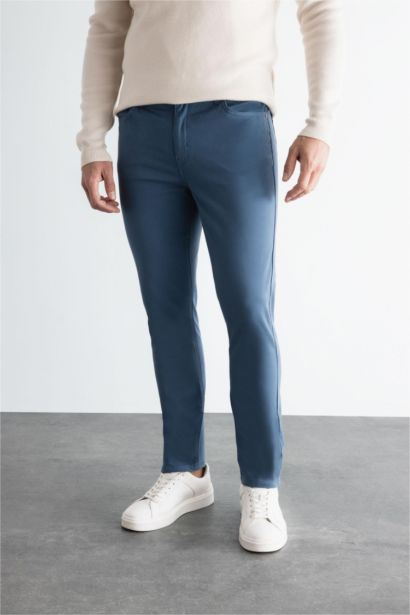 Pantalon chino en toile de coton stretch Coupe slim