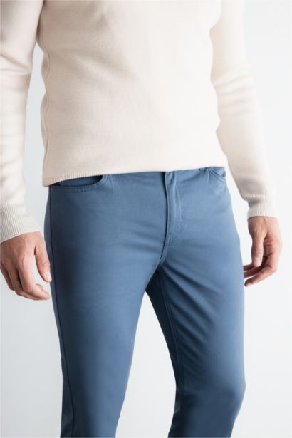 Pantalon chino en toile de coton stretch Coupe slim