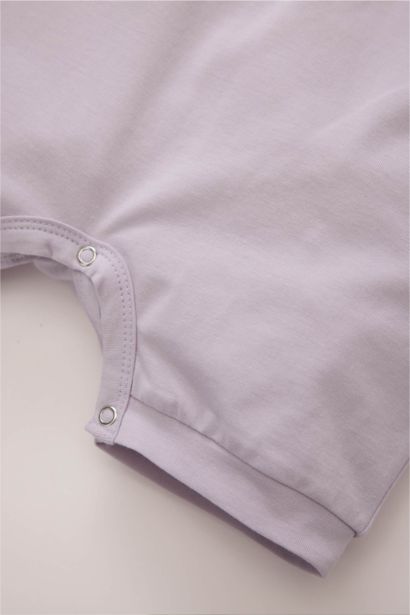 Salopette en coton peigné imprimé arc-en-ciel pour bébé fille