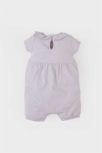 Salopette en coton peigné imprimé arc-en-ciel pour bébé fille