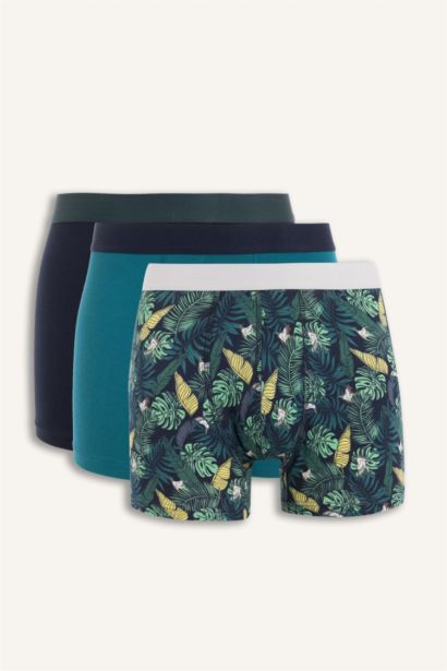 Regular Fıt Baskılı 3'lü Boxer