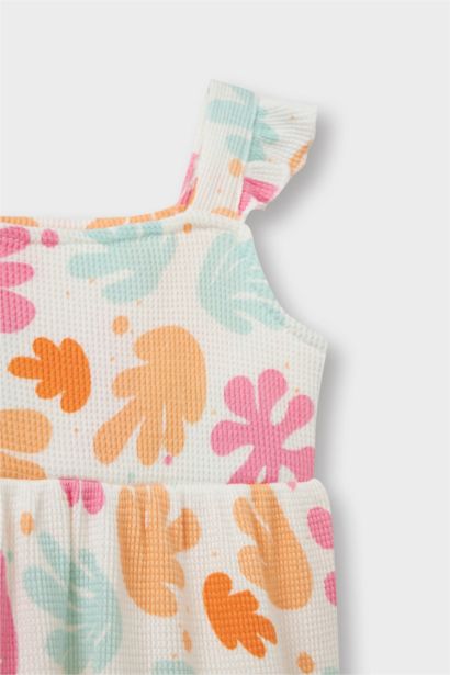 Baby Girl Suspender Waffle Dress