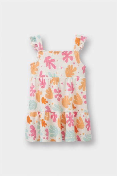 Baby Girl Suspender Waffle Dress