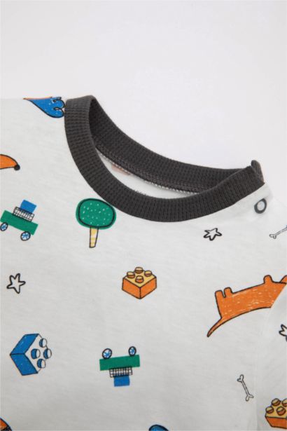 Baby Boy Dog Printed T-Shirt Salopette 2 Piece Set