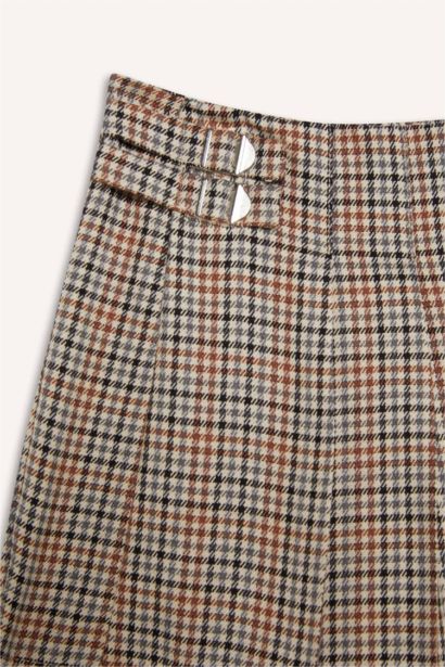 Jupe-short courte en sergé plissé à taille élastique pour fille