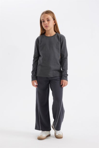 بنطلون سويت بانتس بناتي وايد ليج برجل واسع