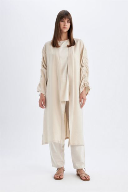 Relax Fit Gradient Collar Long Sleeve Kimono