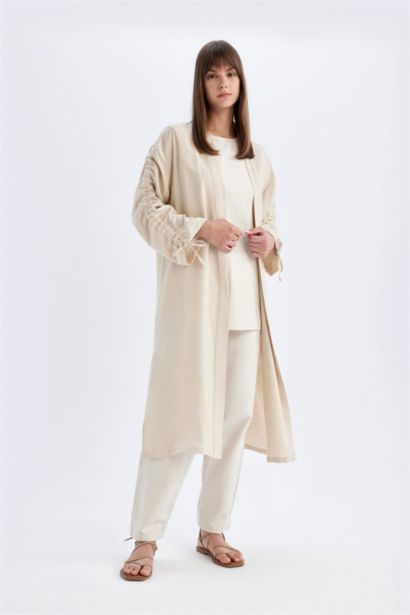 Relax Fit Gradient Collar Long Sleeve Kimono