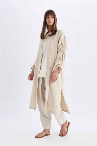 Relax Fit Gradient Collar Long Sleeve Kimono