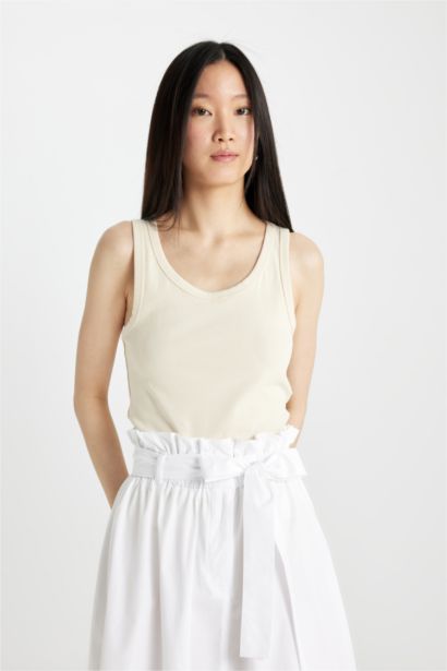 Slım Fıt U Yaka Ribana Atlet