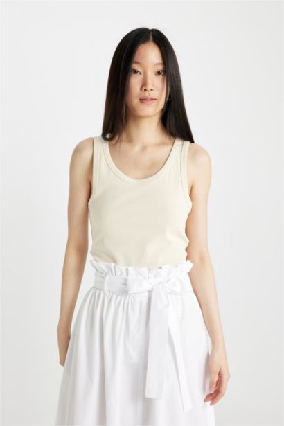 Slım Fıt U Yaka Ribana Atlet